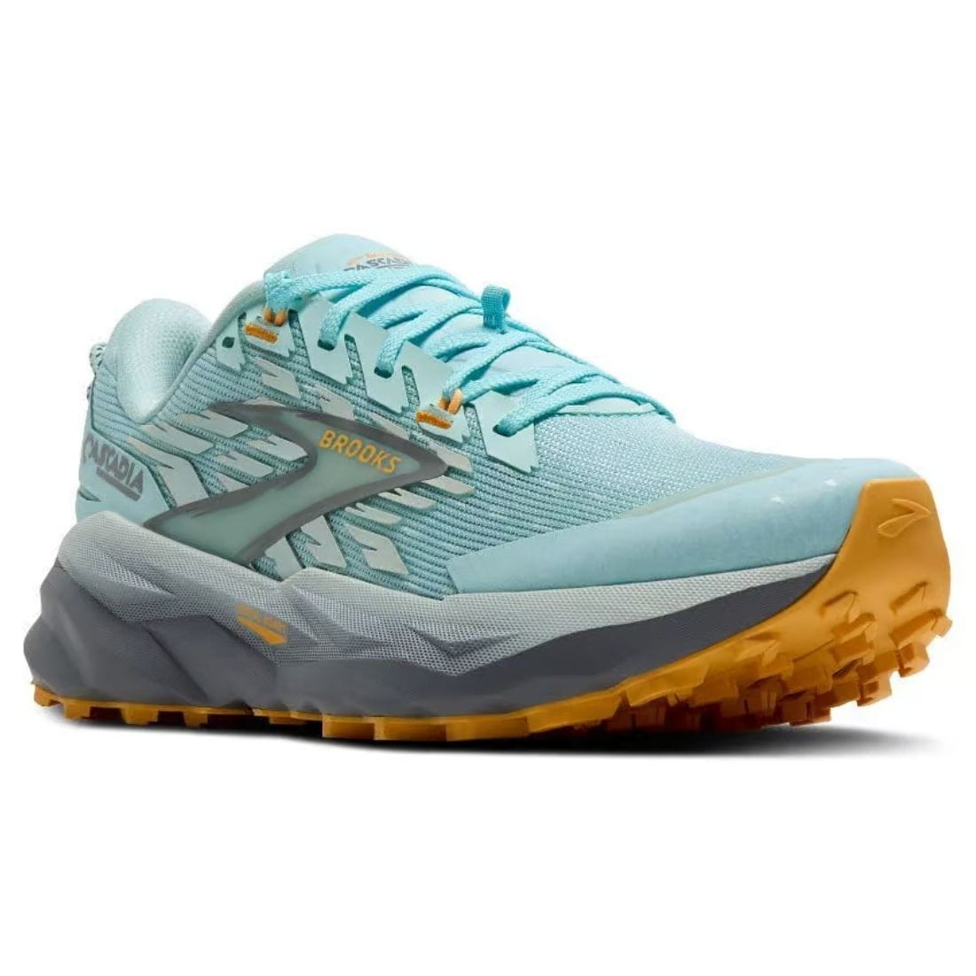 Damskie buty do biegania Brooks Cascadia 19 – Clearwater/Primer grey/Apricot